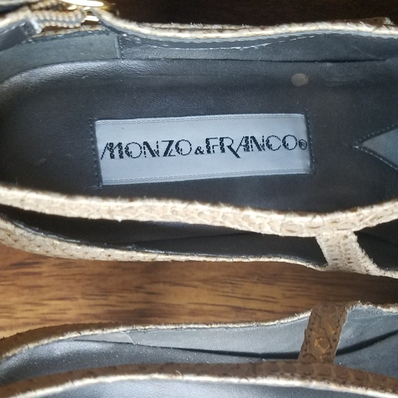 Alfonzo & Franco Golden Beige scale pattern shoes - Picture 5 of 9